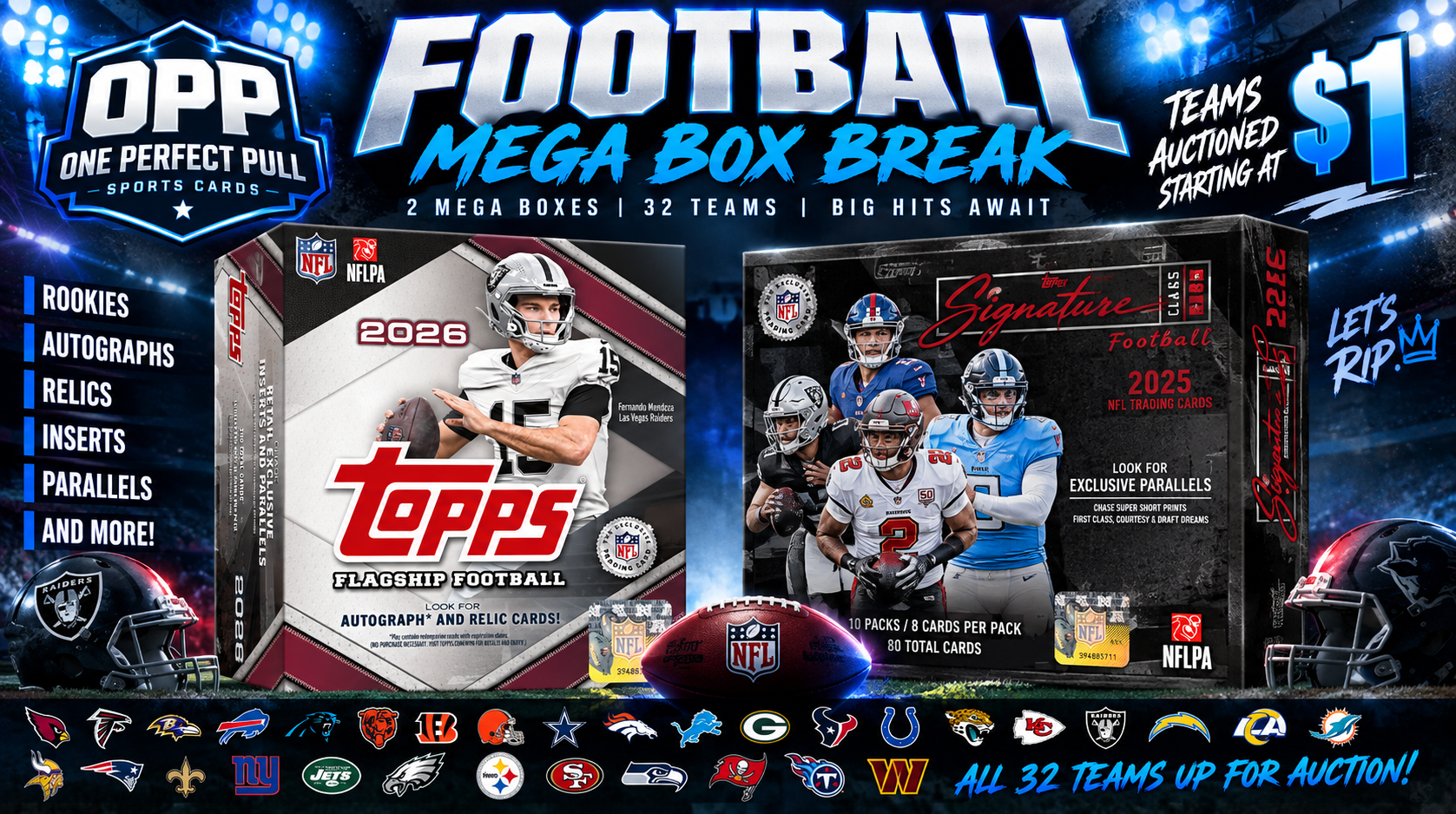 One Perfect Pull Football Mega Box Break graphic